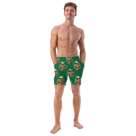 Marthann Army Style Swim Trunks|Lucky Green