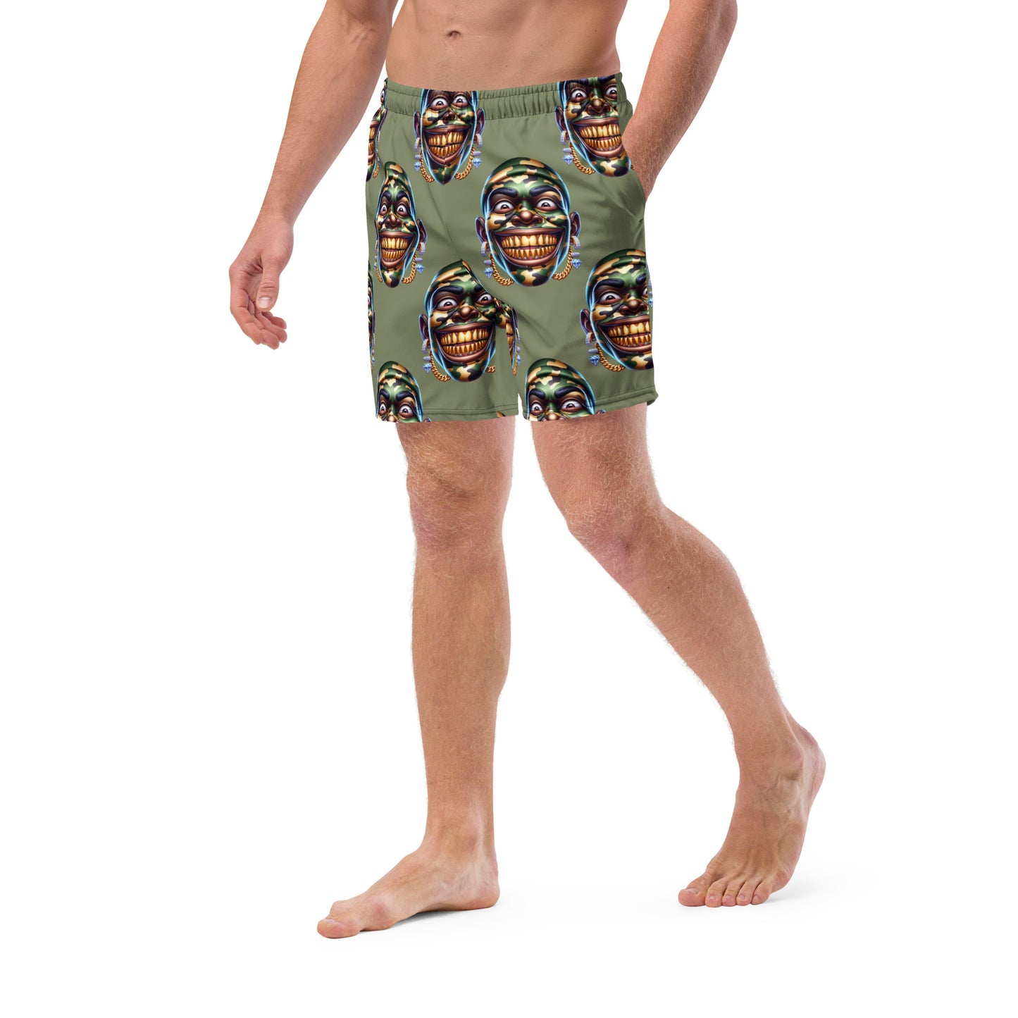 Marthann Army 2 Swim Trunks|Sage Green