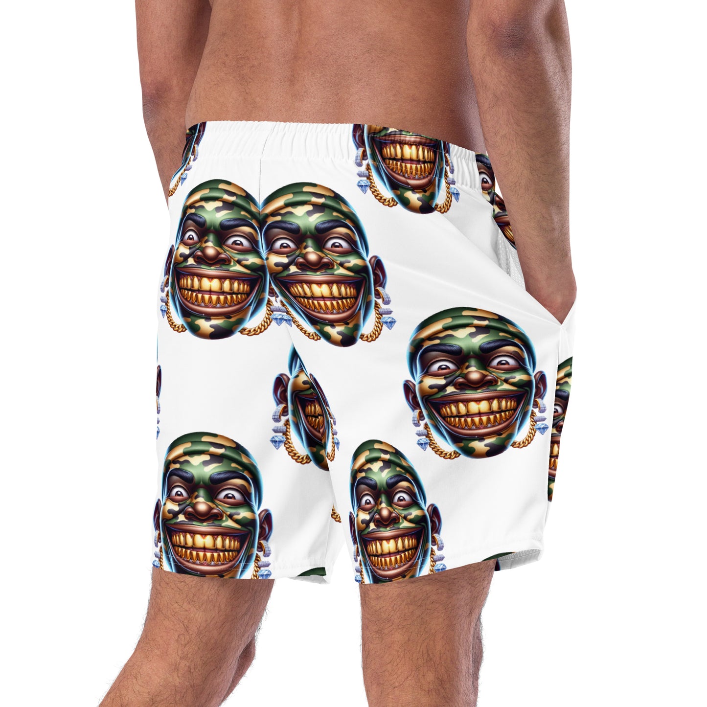 Marthann Army 2 Swim Trunks|White