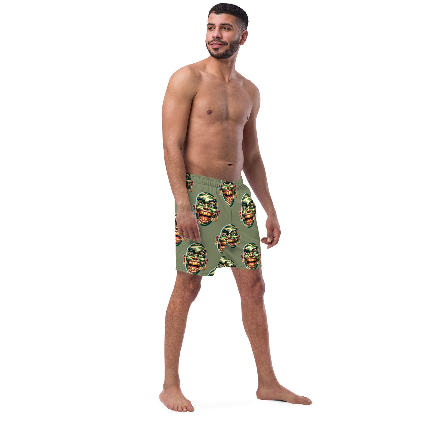 Marthann Army Style Swim Trunks|Sage Green