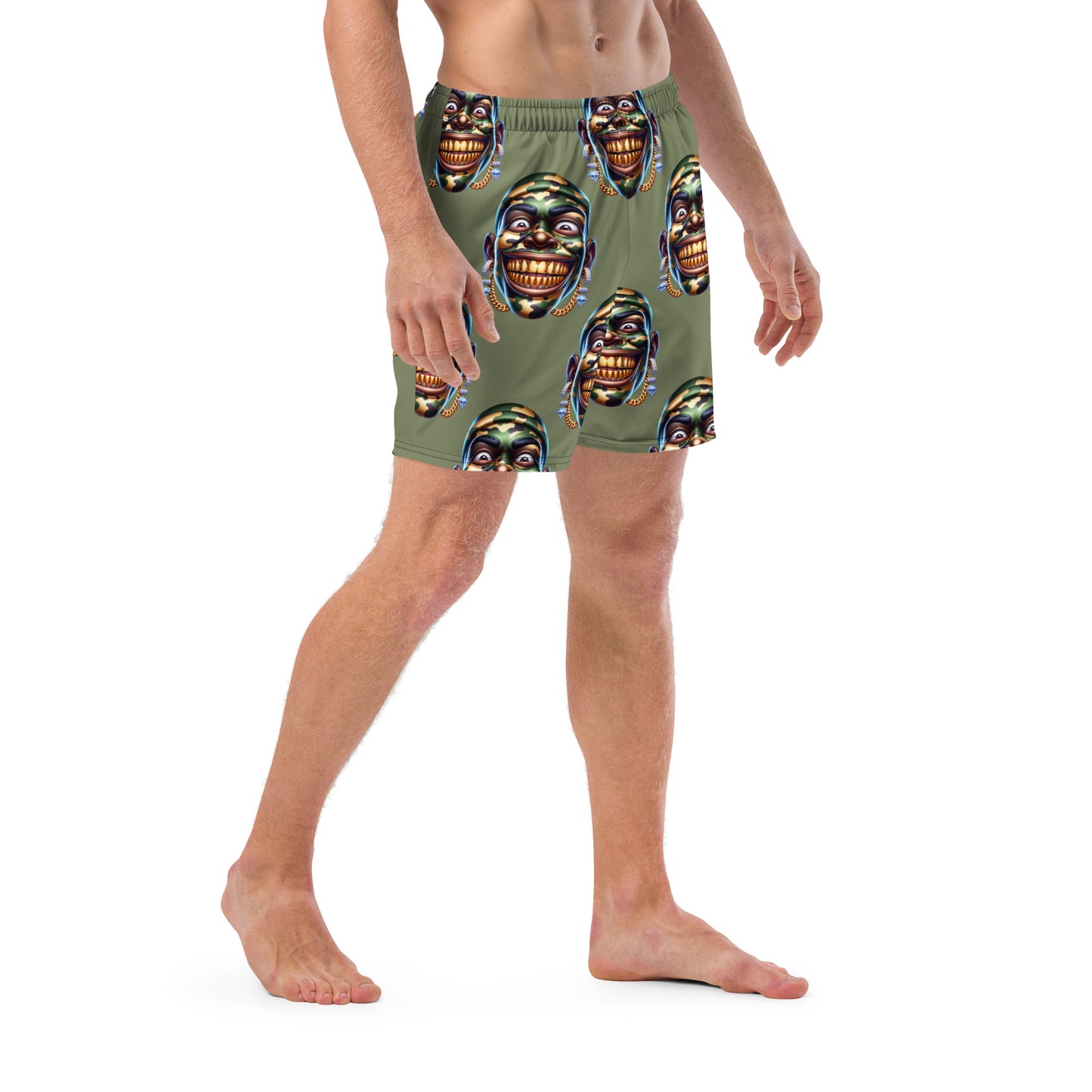 Marthann Army 2 Swim Trunks|Sage Green