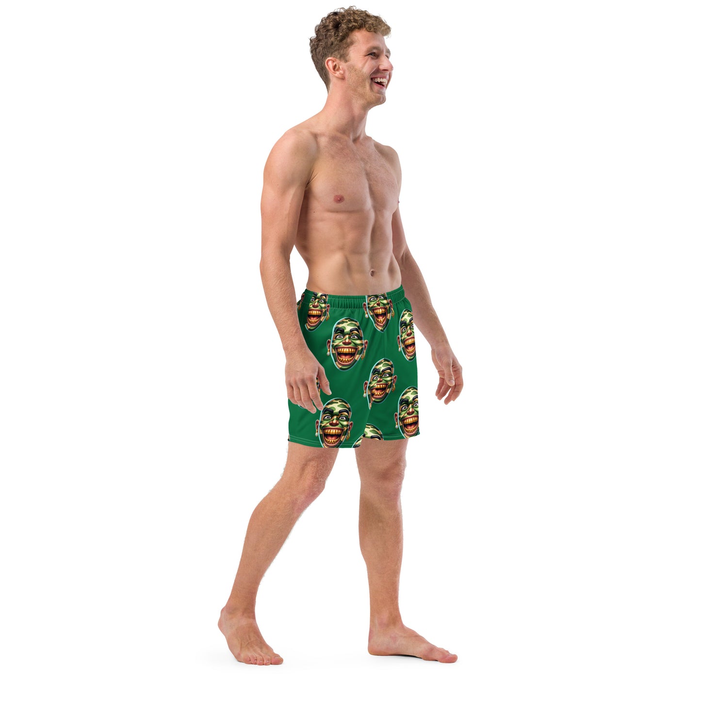 Marthann Army Style Swim Trunks|Lucky Green