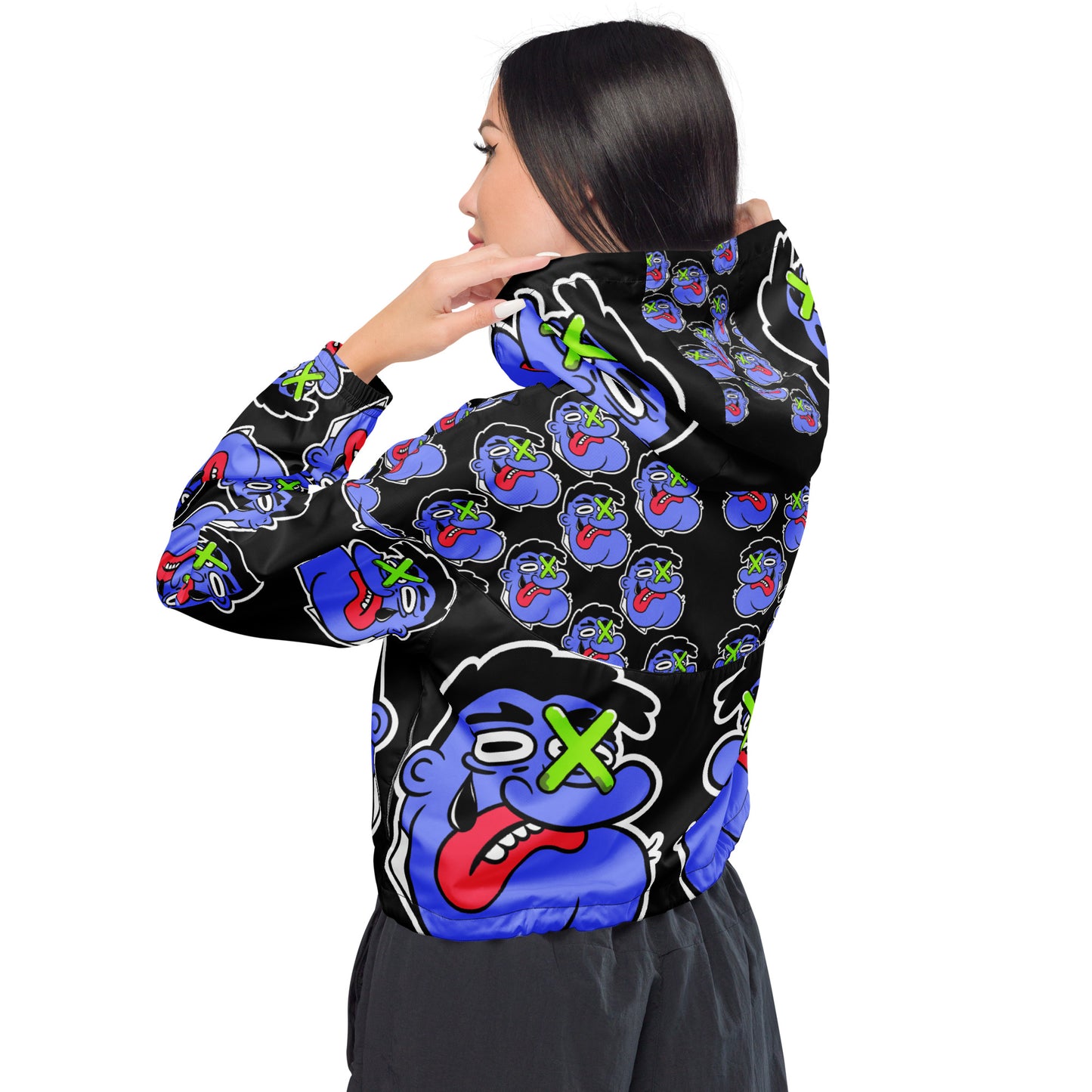 Marthann Big Face cropped windbreaker