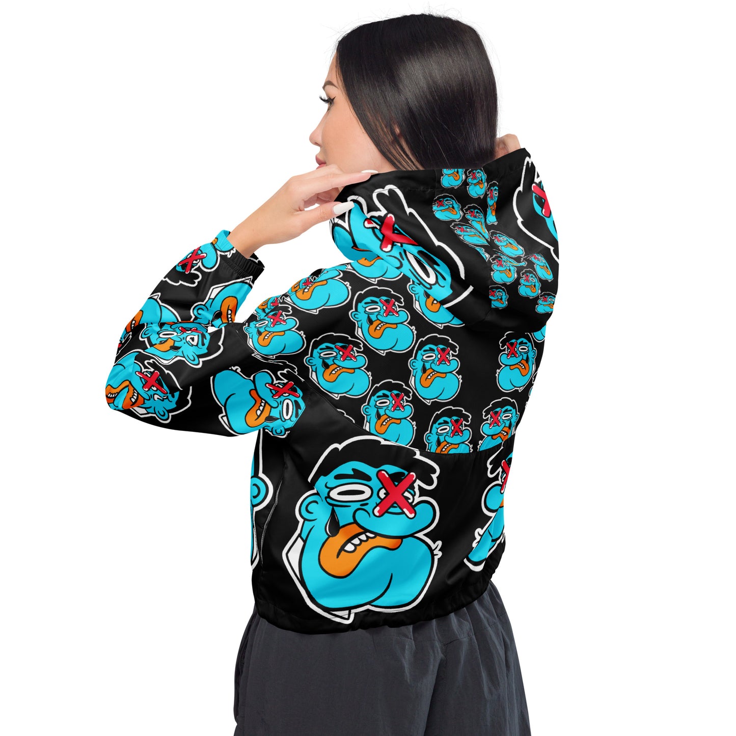 Marthann Big Face 2 cropped windbreaker