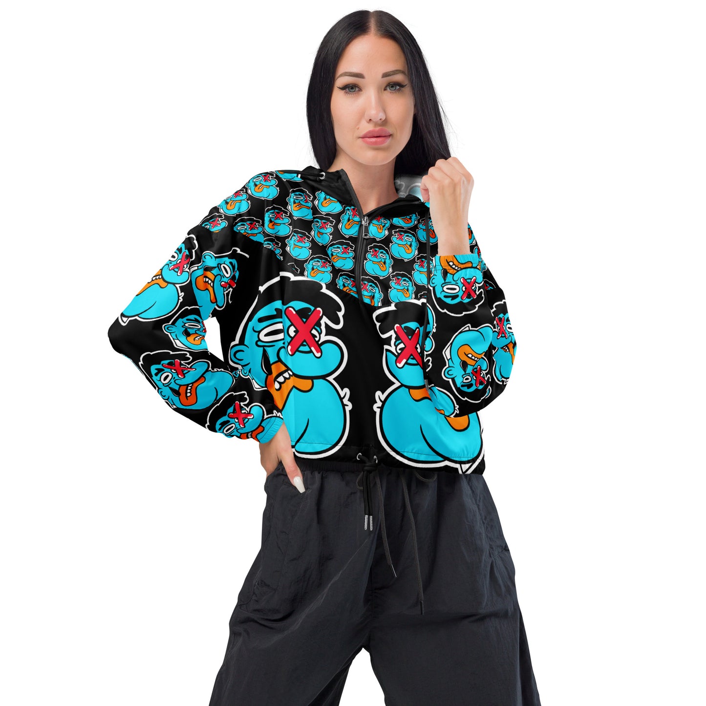 Marthann Big Face 2 cropped windbreaker