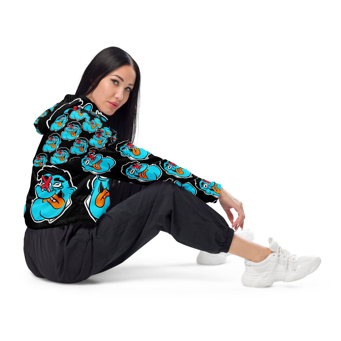 Marthann Big Face 2 cropped windbreaker