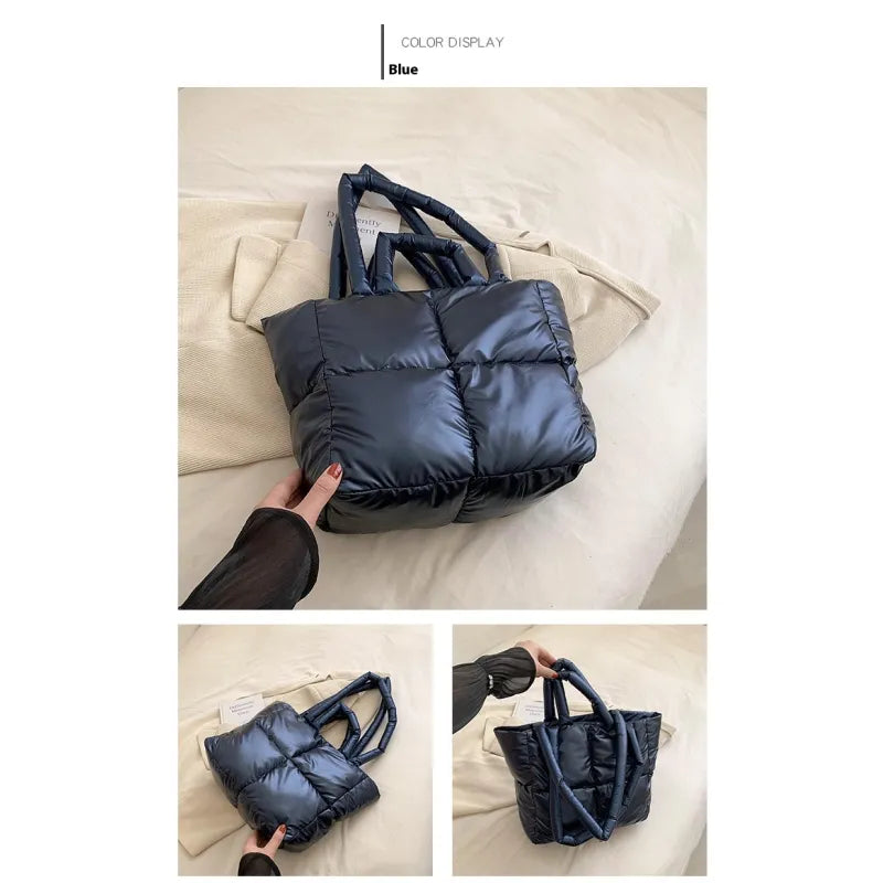 Simple Shoulder Bag Down Cotton Jacket Bag